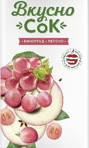 Напиток ВкусноСок сокосодержащий яблоко виноград т/п 0,95л