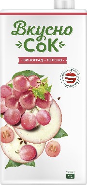 Напиток ВкусноСок сокосодержащий яблоко виноград т/п 0,95л