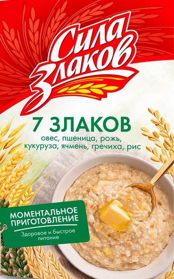 Хлопья Сила злаков 7 злаков момент приготовления к/у 400г