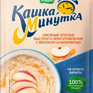 Хлопья Кашка Минутка овсяные с яблоком и карамелью 37г