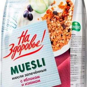 Мюсли Кунцево На Здоровье! запеченные с яблоком и изюмом м/у 300г
