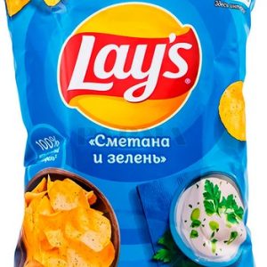 Чипсы Лейс сметана-зелень 140г