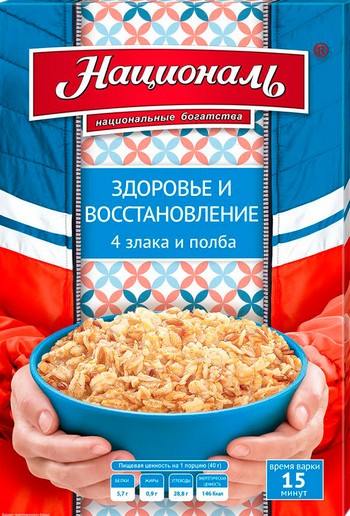 Смесь хлопьев и злаков Националь Здоровье и восстановление 4 злака и полба к/у 240г