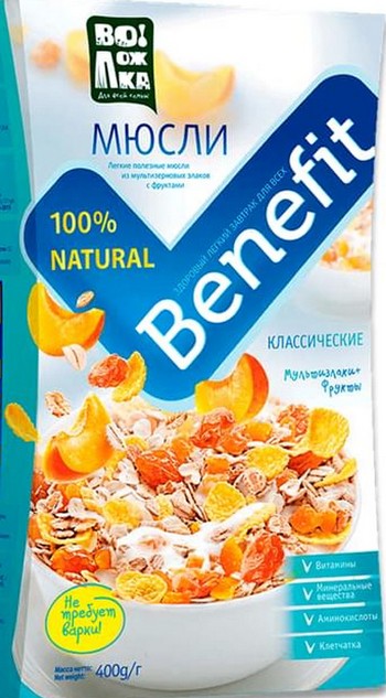 Мюсли Во!Ложка Бенефит Классические к/у 400г