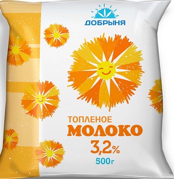 Молоко Добрыня топленое п/э 3,2% 500г без змж