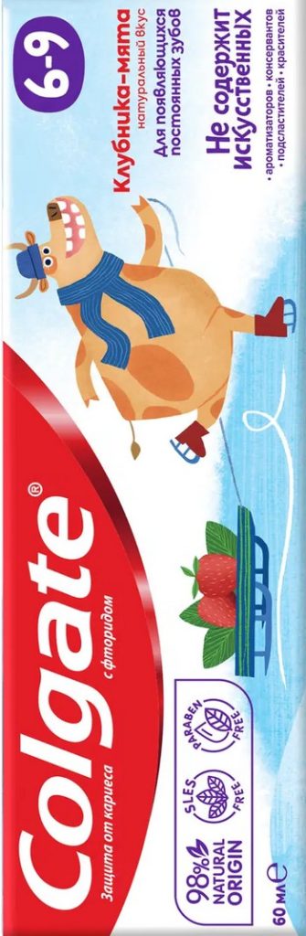Зубная паста Colgate с фтором 6-9лет детская 60мл