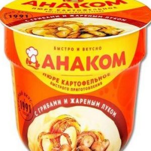Пюре картофельное Анаком с грибами и жареным луком стак 40г