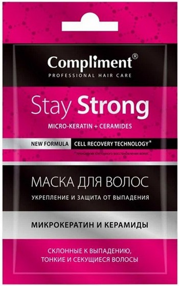 Маска д/волос Compliment Stay strong Укрепление и защита от выпадения 25мл