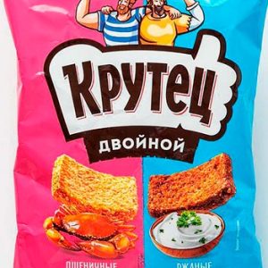 Гренки Крутец Двойной пшен краб и ржан сметана м/у 100г