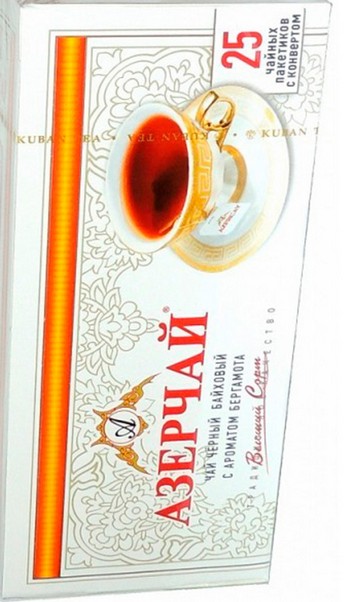 Чай Азерчай Черный с аром бергамота конв ф/п 25*2г