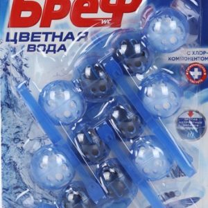 Блок д/унитаза Bref Колор Актив с хлор-компонентом 3х50г
