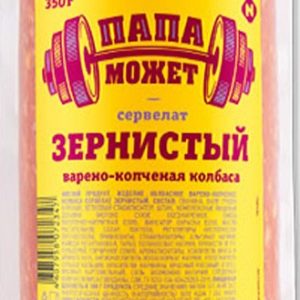 Колбаса Папа может Сервелат Зернистый в/к в/у 350г