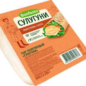Сыр Бонфесто Сулугуни полутвердый 40% 200г без змж