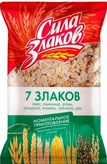Хлопья Сила злаков 7 злаков момент приготовления м/у 400г