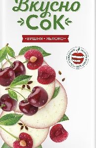 Напиток ВкусноСок сокосодержащий яблоко вишня т/п 1,93л