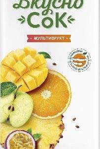 Напиток ВкусноСок сокосодержащий мультифрукт т/п 1,93л