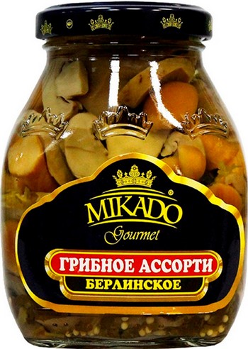 Грибы Mikado ассорти Берлинское твист 314г