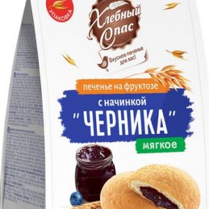Печенье Хлебный Спас с начинкой черника на фруктозе 200г