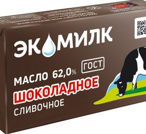 Масло Экомилк сливочное шоколадное 62% 180г без змж
