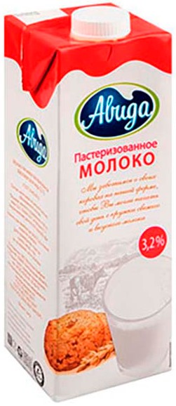 Молоко Авида 3,2% ТВ с крышкой 970г без змж