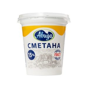 Сметана Авида 15% стакан 300г без змж