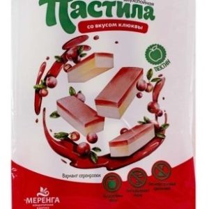 Пастила Меренга Двухслойная со вкусом клюквы 220г