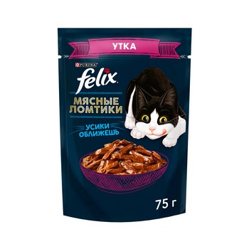 Корм д/кот Felix Мясные ломтики утка м/у 75г