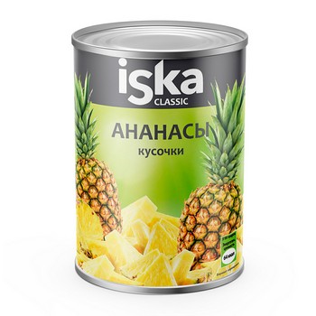 Ананасы Iska кусочки ж/б 580мл