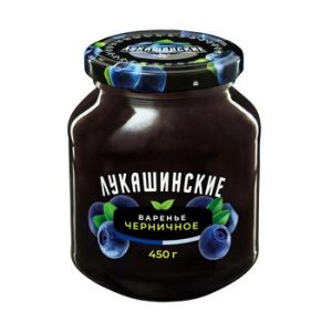 Варенье Лукашинские черничное 450г
