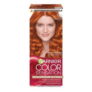 Краска д/волос Garnier Color Sensation 110мл 7.40 Роскошный цвет Янтарный ярко-рыжий