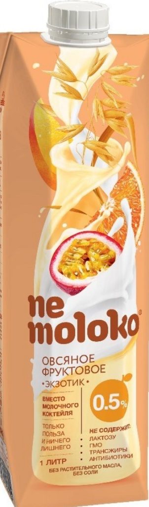 Напиток NeMoloko овсяный фруктовый Экзотик т/п 0,5% 1л