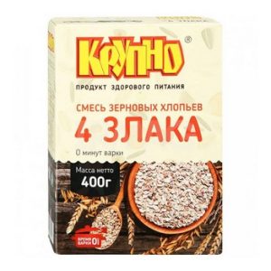 Смесь зерновых хлопьев Крупно 4 злака к/у 400г