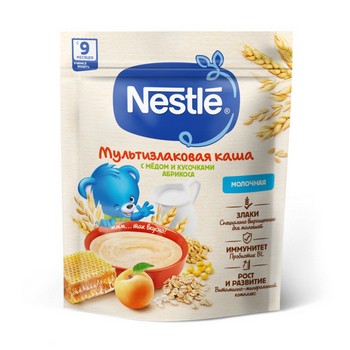 Каша Nestle с/м мультизлаковая мед-абрикос 9+ м/у 200г