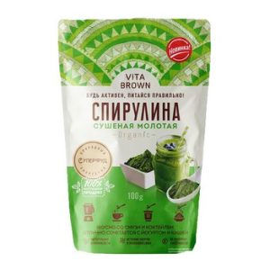 Спирулина Вита Браун сушеная молотая порошок д/п 100г