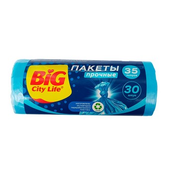 Пакеты д/мусора Big City HD 50*60см 35л 30шт синие
