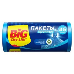 Пакеты д/мусора Big City HD 55*70см 45л 20шт синие