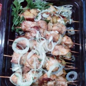 Шашлык из куриного филе жареный вес