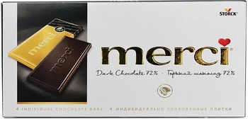 Шоколад Merci горький 72% 100г