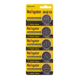 Батарейка Navigator 94 766 NBT-CR2450-BP5 1шт