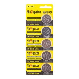 Батарейка Navigator 94 781 NBT-CR2430-BP5 1шт