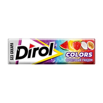 Жев.резинка Dirol Colors Фруктовый Рандом 10под 13,6г